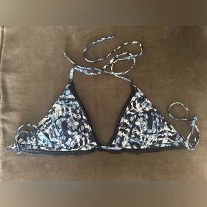Aerie tie triangle bathing suit top size large